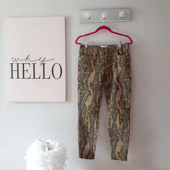 NWT Current | Elliott python print skinny crop jeans, 27 - Picture 14 of 16